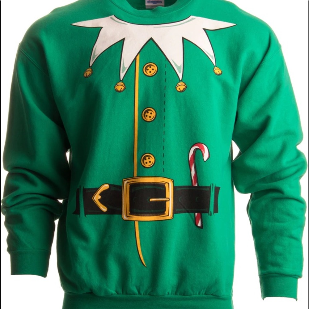 SOLD! Ann Arbor T-Shirt Company Green Long Sleeve Elf Sweatshirt in Size Small